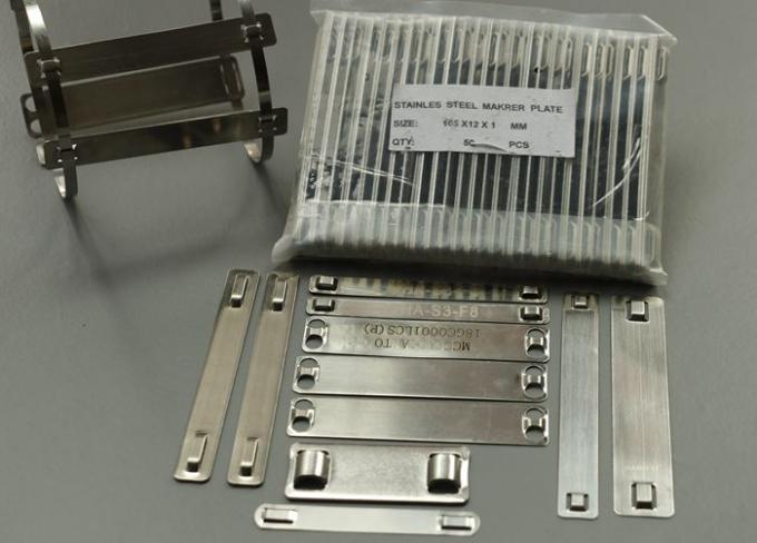 15x110mm Metallkabel-Aufkleber/SS etikettiert Aufkleber 100pcs pro Polytasche Pkt