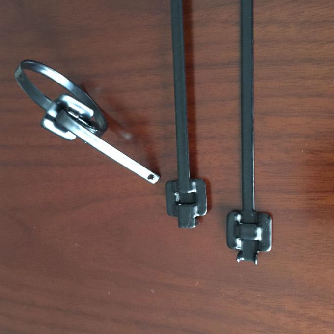 Edelstahl-Kabelbinder-Polyester Eco freundliches wiederverwendbares, das 9.5mm Breite beschichtet
