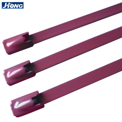 China Multi farbige rote Edelstahl-Rollen-Ball-Kabelbinder 4 Millimeter - 20mm Breite fournisseur
