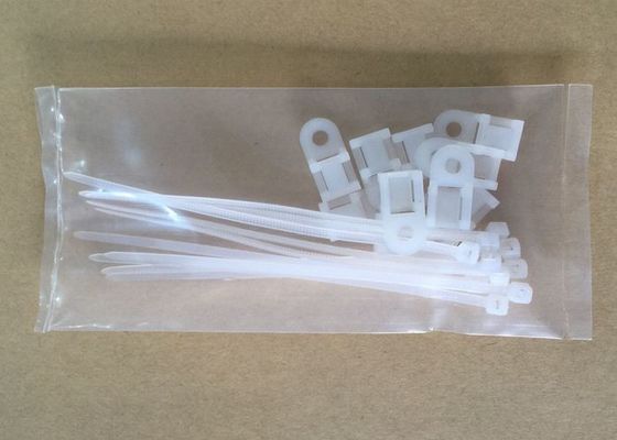 China Nylonbindungs-Verpackungen mit Sattel-Klammer, beständige UVpC des Kabelbinder-Weiß-10 pro Parcking fournisseur
