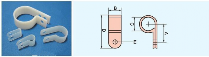 Wasserdichtes R der Art-Nylon66-Kabel-Draht befestigt elektrische Kabelschelle eine 1/8 - 1 Zoll-Größe